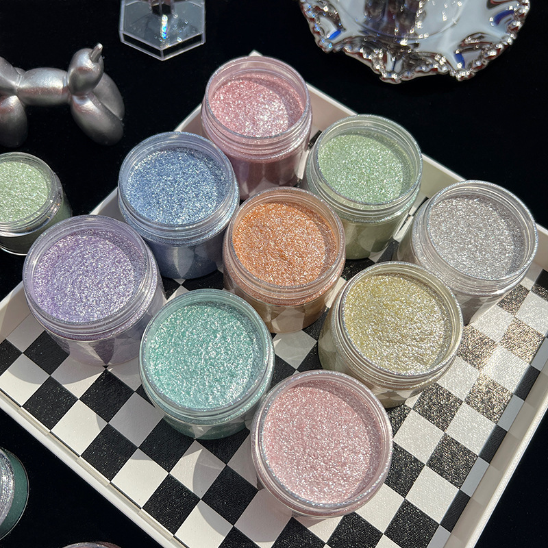 Dip Powder Nail - مسحوق الميكا اللامع بتأثير حورية البحر،
