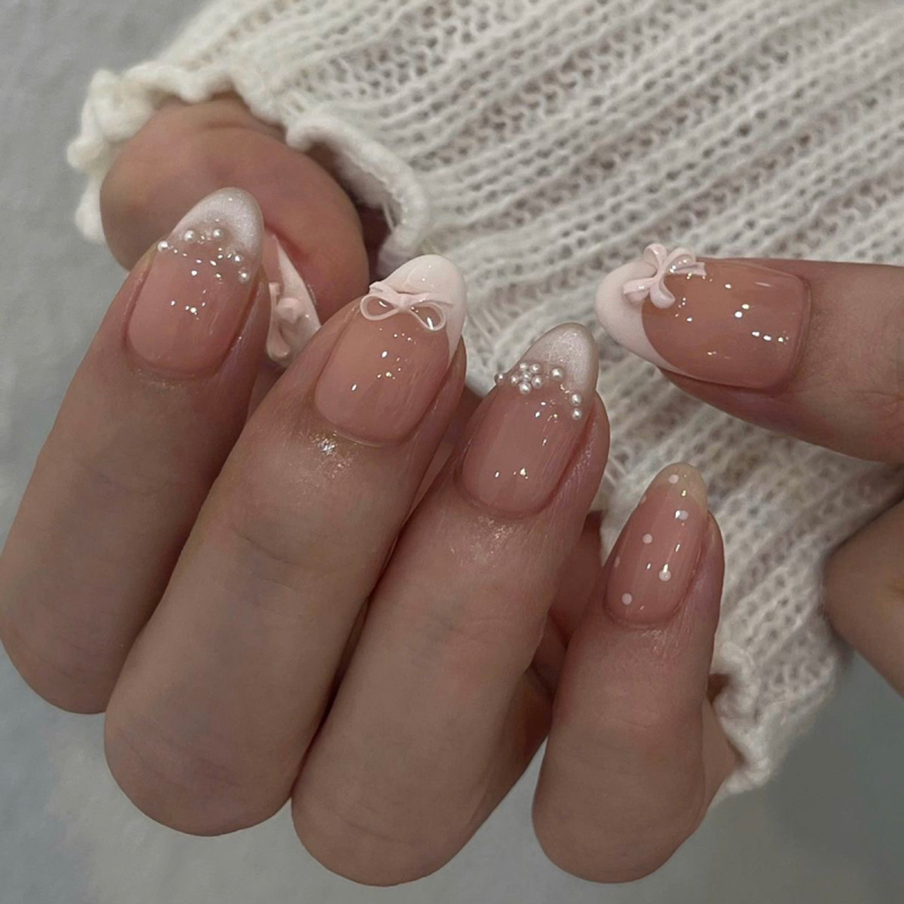 Nail Art Cat Eye Simple - 24 قطعة أظافر صناعية قصيرة بتصميم