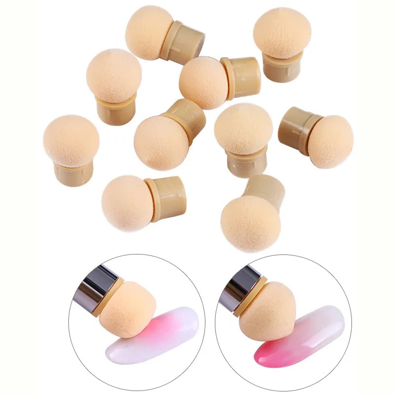 Dip Powder Nail - رؤوس إسفنجية مستديرة ذات رأس حاد
