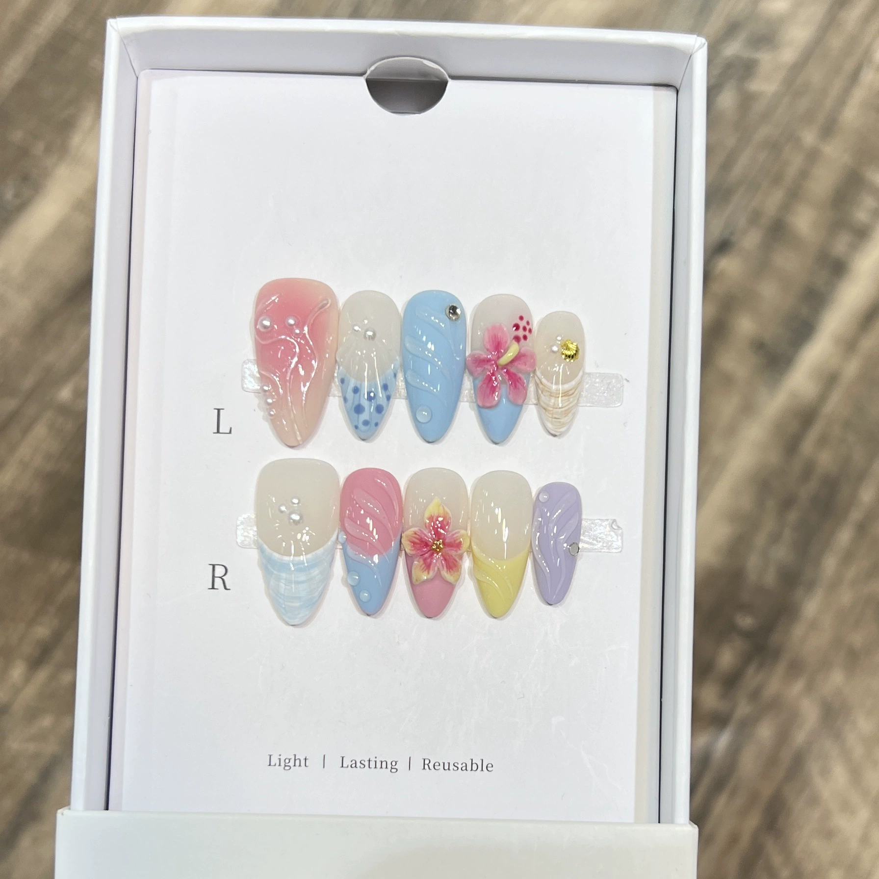 Nail Art Aesthetic - 10 قطع من الأظافر الصناعية الناعمة
