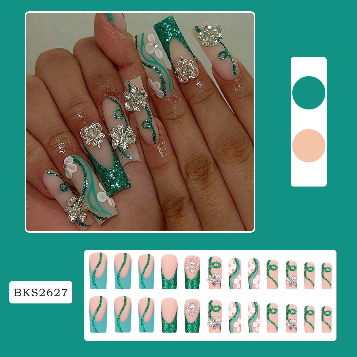 تابوت طويل يضغط على الأظافر ،  - مراجعة Nail Art Aesthetic وسعره