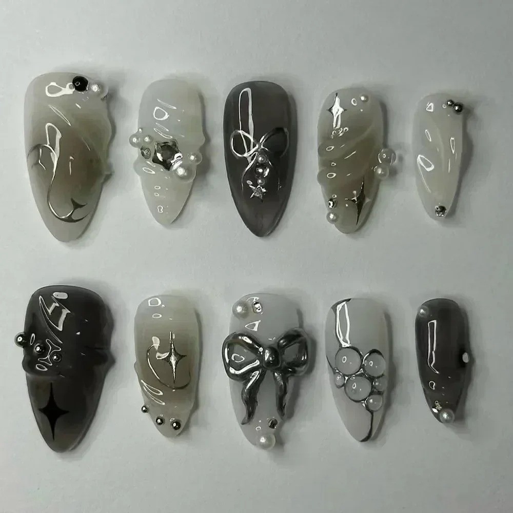 24 قطعة من الأظافر الاصطناعية  - مراجعة Nail Art Aesthetic وسعره