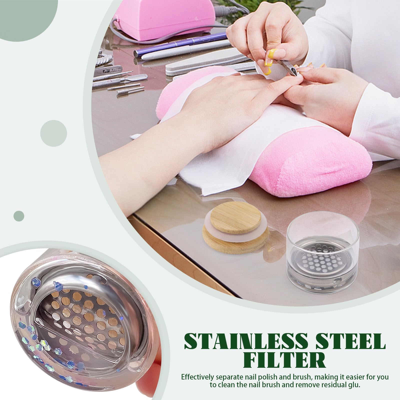 كوب غسيل فرش الأظافر، منظف فرش - مراجعة Dip Powder Nail وسعره