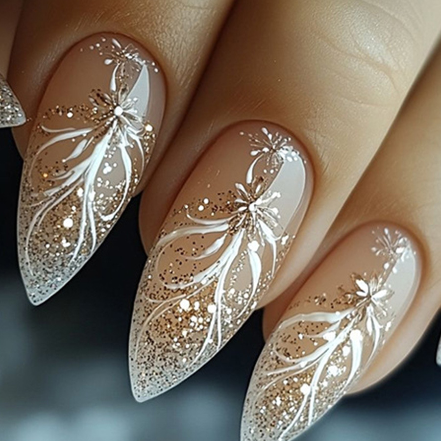 24 قطعة/المجموعة/مجموعة أظافر  - مراجعة Nail Art Aesthetic وسعره