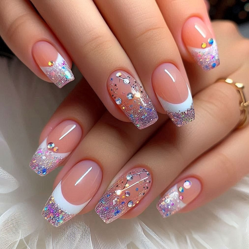 24 قطعة/المجموعة/مجموعة أظافر  - مراجعة Nail Art Aesthetic وسعره