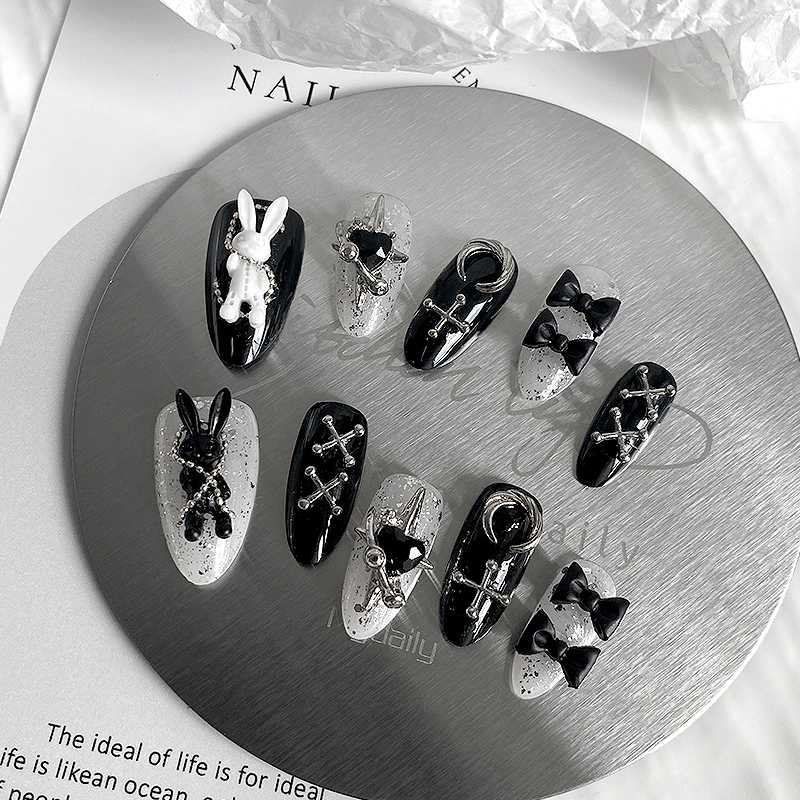 10 قطع من الأظافر الاصطناعية ا - مراجعة Nail Art Aesthetic وسعره