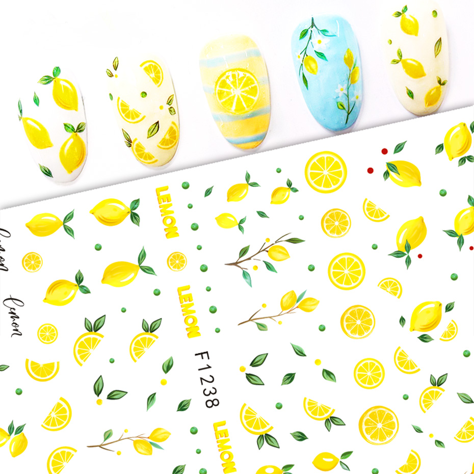 قطعتان من ملصقات الأظافر على ش - مراجعة Nail Art Yellow وسعره