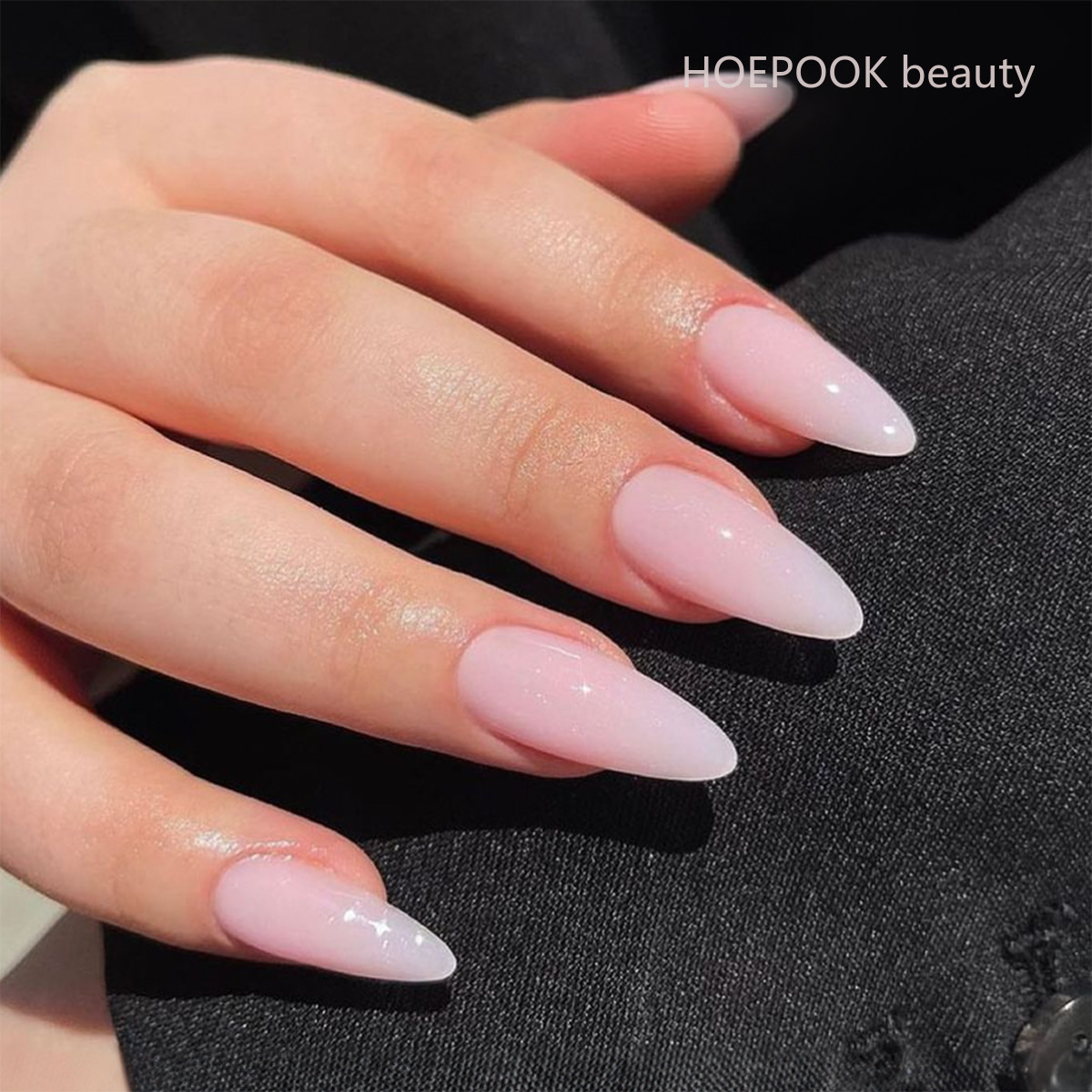 24 قطعة اللوز الوردي التدرج اض - مراجعة Nail Art Natural Simple وسعره