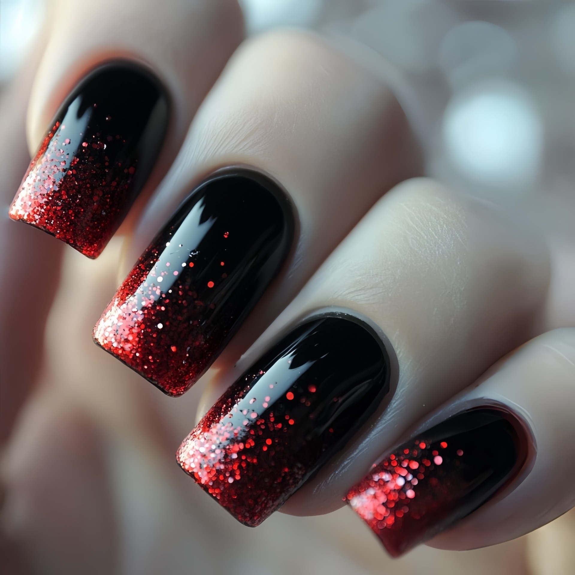 أظافر صناعية قصيرة متوسطة متدر - مراجعة Nail Art Aesthetic وسعره