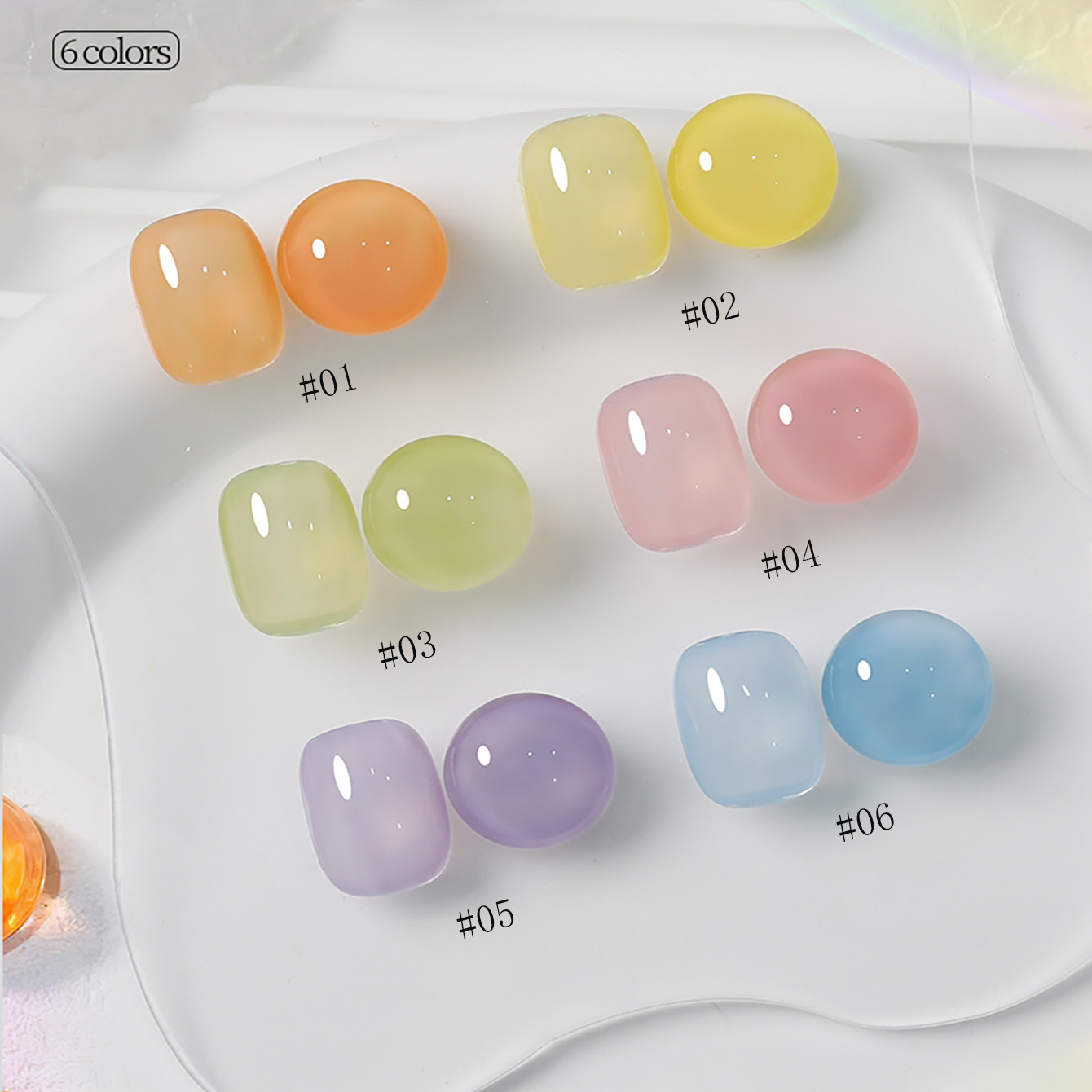 1-6 قطع من طلاء الأظافر الجل ا - مراجعة Nail Art Yellow وسعره