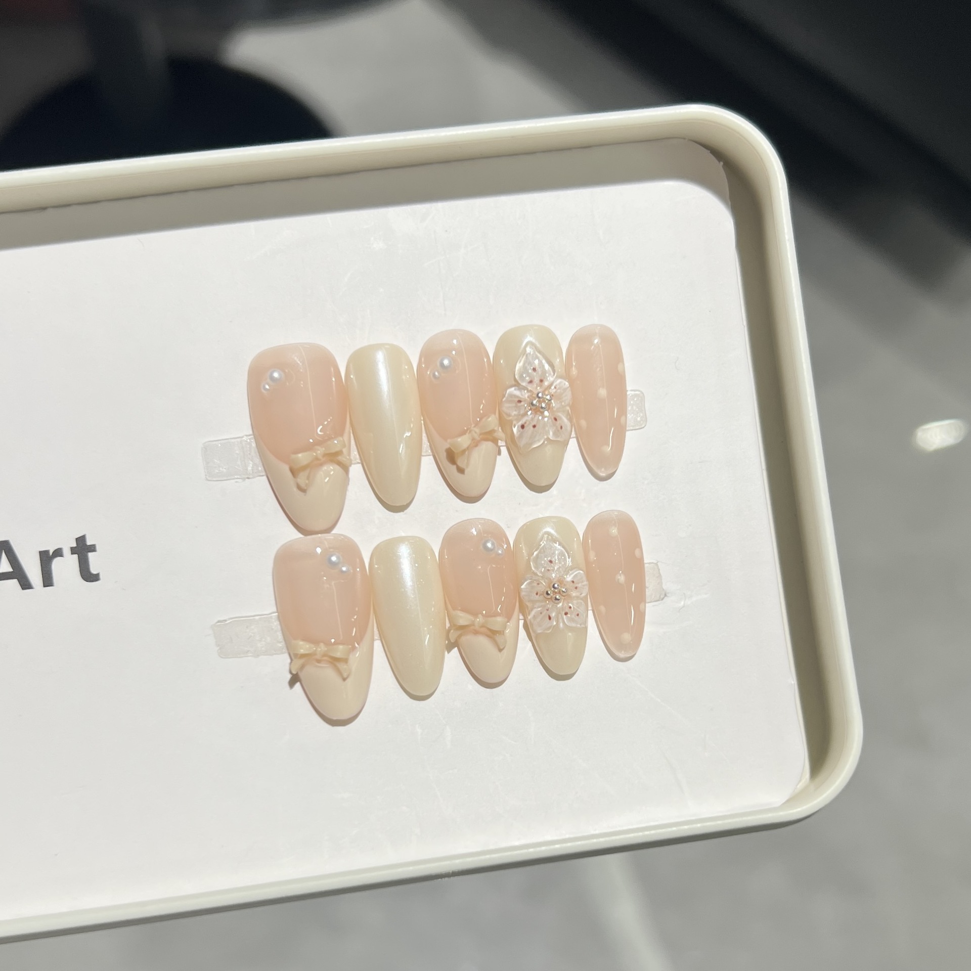 10 قطع من الأظافر الصناعية الن - مراجعة Nail Art Aesthetic وسعره